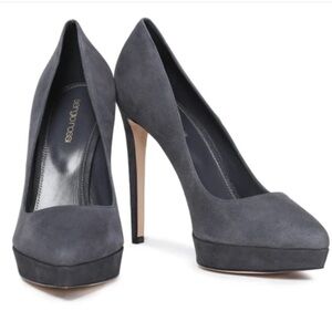 Sergio Rossi | Grey Suede Platform Pumps, 7